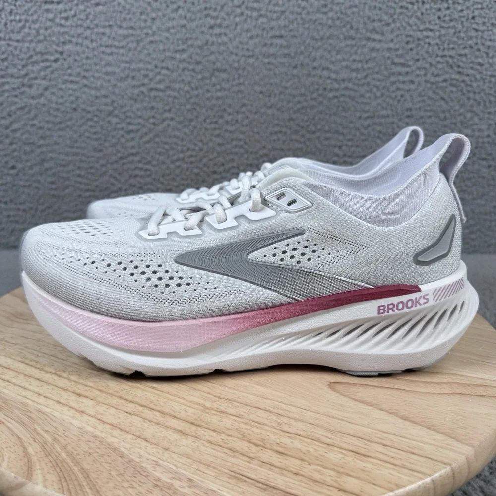 Brooks Glycerin GTS 23 Womens 9.5 B White Harbor Mist Running Shoes 1204921B133